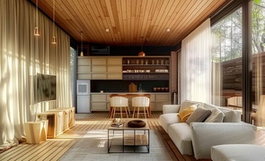 Потолок из имитации бруса: как обшить потолок в доме